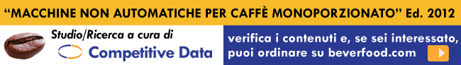 Ricerca di Mercato Studio Competitive Data Macchine non automatiche per caffe monoporzionato in Italia ed. 2012