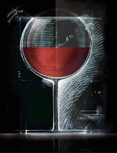  bicchiere novello stilizzato proporzioni forma