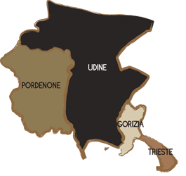 cartina FRIULI VENEZIA GIULIA mappa mappa cartina