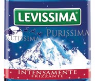 Etichetta Natalizia Acqua Minerale Levissima Intensamente Frizzante 