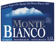 Etichetta Acqua  Minerale Monte Bianco