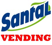 Logo Marchio Succhi Santal della Parmalat + scritta in grassetto rosso Vending
