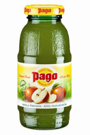 Nuovo Succo di frutta Pago Mela Pressata Bottiglia Vetro 20 Cl