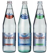 Bottiglie Vetro Acqua Paradiso Naturale leggermente Frizzante e Frizzante