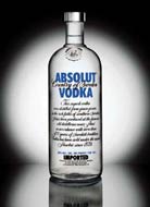 Bottiglia Vetro white spirits Absolut Vodka classica 40 % gradi alcolici