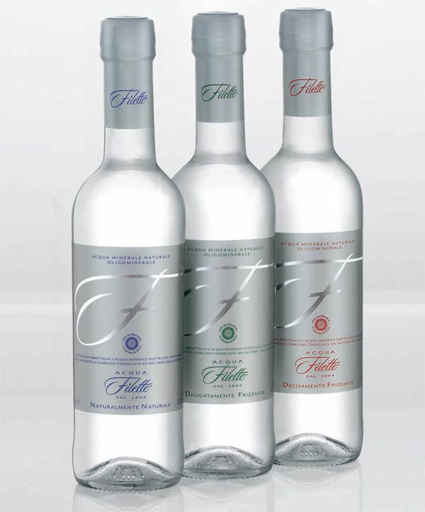 Bottiglie bordolese tipo Vino Acqua Filete