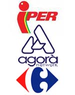 Logo Agor�  Finiper e Carrefour Gdo Supermercati Ipermercati