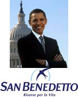 Presidenta americano Barack Obama logo acqua san benedetto � casa bianca