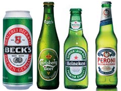 Birre Beck's Heineken Peroni Nastro Azzurro Carlsberg
