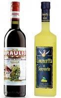 Bottiglie Amaro Valtellinese Braulio e Limoncello di Sorrento