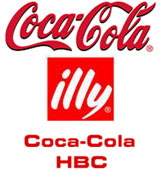 Loghi Coca-Cola company e Illy e coca cola CCHBC
