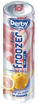 Lattina Fruit Froozer Derby gusto Pompelmo Rosa- te freddo alla pesca con Ginseng