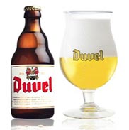 Bottiglia Birra belga Duvel e Bicchiere