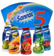 Espositore Succhi di Frutta Santal 5 Colori