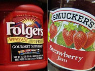 Barattolo caff� Folgers e marmellata JM Smucker 