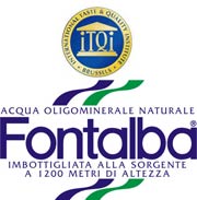 Logo Acqua OligoMinerale Fontalba + Itqi Iternational Taste & Quality Istitute
