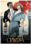 Cartellone Poster Immagine Storica Acqua Minerale Claudia