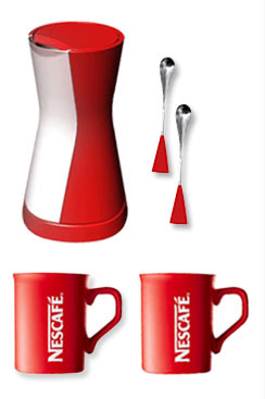 Nuovo design Red Bol bollitore rosso Nescafè kit branch nestlé
