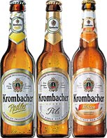Bottiglie Birra Tedesca Krombacher radler pils weizen