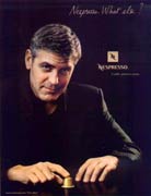 Campagna pubblicitaria cialde caff� sistema nespresso nestl� Testimonial George Clooney