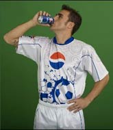 Fabio Cannavaro Beve Pepsi testimonial – backstage riprese ble green back