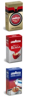 Confezioni  buste casffè macinato Lavazza qualità oro, rossa e crema e gusto