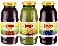 Tris di cocktail in succo di Frutta Pago Fragola - Mango - Mirtillo