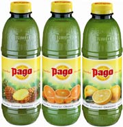 Tris Succhi di Frutta Pago In bottiglia Vetro Arancia Ananas Pompelmo 100%