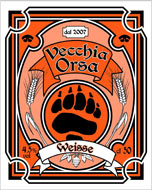 Logo Insegna Etichetta vecchia orsa weisse