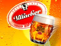 Logo Villacher Brauerei + Boccale Birra