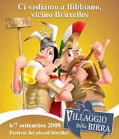 Masnifesto Villaggio della Birra Festival Piccoli Birrifici sabato 6 e domenica 7 settembre 2008 a Bibbiano, Buonconvento (SI)
