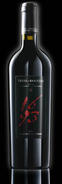 Vino sedici novantatre 1693 doc Sicilia terre di barocco Nero d'Avola e Syrah 15 vol.