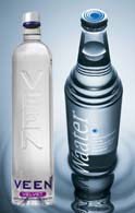 Bottled Water World Bottiglie Packaging Design Industriale Gruppo O-I bottiglia vetro Wave 66, acqua minerale finlandeseVEENWATERS e WAATER olandese prodotta da Bavaria gruppo birrario Olanda