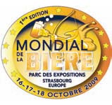 Logo MONDIAL DE LA BIERE STRASBOURG-EUROPE strasburgo francia 