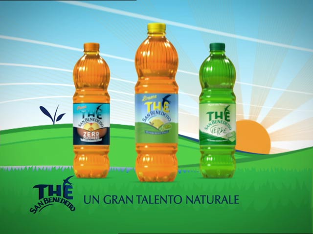 San benedetto locandina rondine tè verde tè freddo limone tè zero