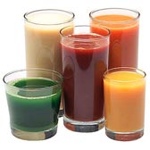 Succhi di Frutta Colorati Natura morta colori autunno bicchieri 