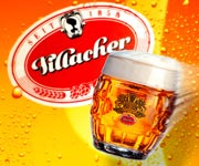 Logo Villacher + bicchiere birra