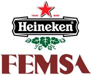 Logo Heineken e Femsa industrie birrarie birra 