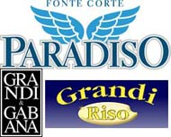Loghi Acqua Paradiso riso Grandi, gabana gruppo gebeca