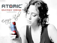 Manifesto Atomic Energy drink Italia