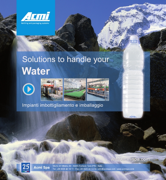 Acmi Impianti di Inbottigliamento campagna pubblicitaria stanta carta ads pubblicità Solution to Handle your water