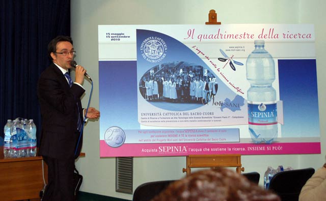 Acqua Minerale Sepina convegno università cattolica sepina aiuta la ricerca scientifica