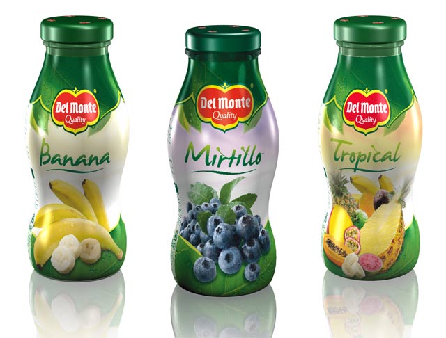 Bottiglia Pet Horeca Succhi di frutta Del Monte Mirtillo Nettare Banana Tropical