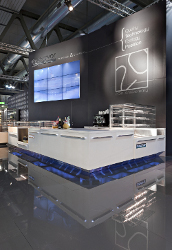 Rendering 3d padiglione stand fiera a HOST