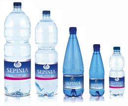 Formait Varie Bottiglie Acqua Minerale Sepina