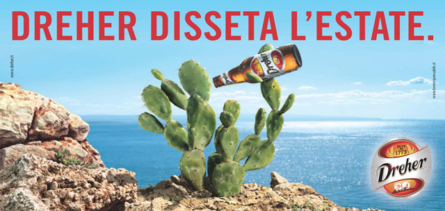 Campagnaa pubblicitaria saffissioni birra Dreher fichi d'india