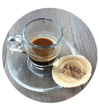 Mangia Disco Biscotto caff� logo personalizzato Wafer