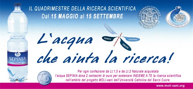Acqua Minerale Sepina convegno università cattolica sepina aiuta la ricerca scientifica