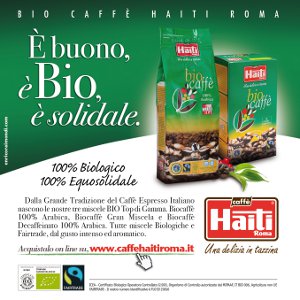  CAFF� HAITI ROMA: IL BIO E L'EQUOSOLIDALE campagna pubblicitaria cartellone