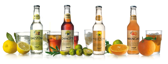 ARANCIATA E ACQUA TONICA gazzosa e chinotto acqua minerale lutisia bottigliette vetro